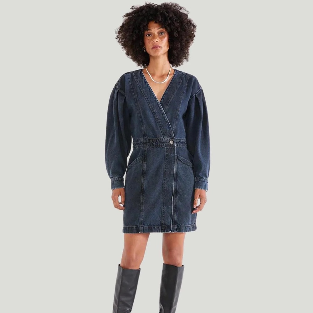 Ètica Mira Denim Wrap Dress